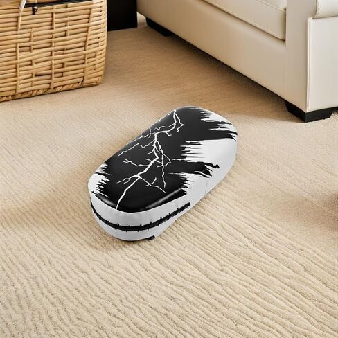 GARVALON Muay Thai Kick Shield ووسادات ركلة التايكوندو، باللونين الأبيض والأسود من البولي يوريثان وسادة تدريب على الملاكمة لممارسة الفنون القتالية واللياقة البدنية والكيك بوكسينغ in Kuwait