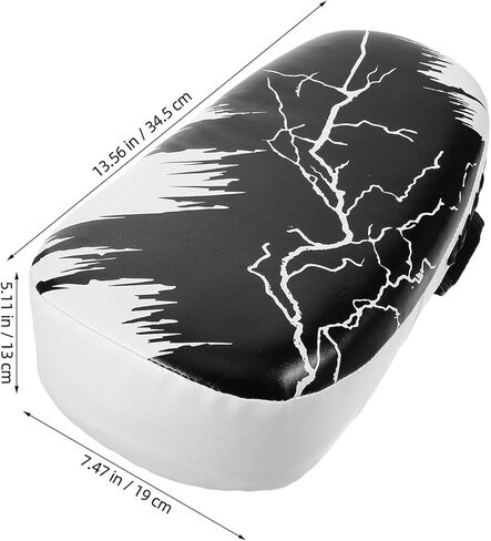 GARVALON Muay Thai Kick Shield ووسادات ركلة التايكوندو، باللونين الأبيض والأسود من البولي يوريثان وسادة تدريب على الملاكمة لممارسة الفنون القتالية واللياقة البدنية والكيك بوكسينغ in Kuwait