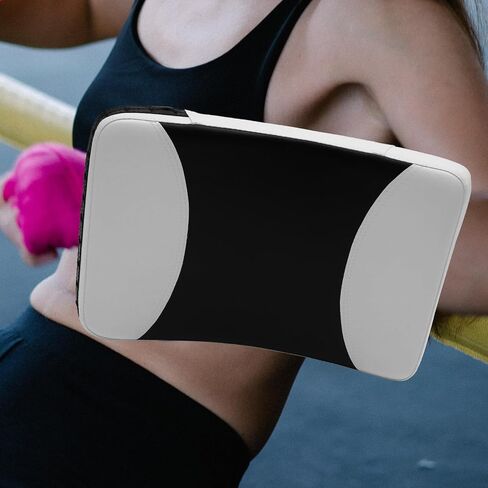 Balacoo Taekwondo Kick Pad تدريب الملاكمة هدف منحني محمول باليد درع ركلة أسود أبيض كبير فنون الدفاع عن النفس السجال حجب الوسادة للتدريب والملاكمة التايلاندية in Saudi Arabia