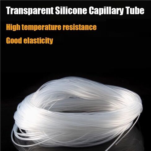 Rubber Hollow Tubes,1 piece Small Capillary Transparent Tube 10M, Thin Soft Silicone Tube for Home Laboratories(0.5X1mm)(5X6mm) in Kuwait