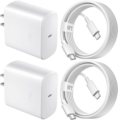 45W Samsung Super Fast Charger USB C Android Phone Chargers,2Pack Quick Type C Charger Block 10FT Long Samsung Charger Fast Charging Cord for SamsungGalaxy S25 Ultra/S25+/S24Ultra/S24/S23/S22/S20/S21+ in Kuwait