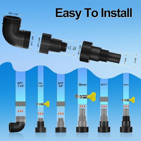 مضخة مستنقع 3/4HP مضخة مياه غاطسة 3500GPH مضخات مياه نقل كهربائية محمولة لتصريف حمام السباحة مع سلك طاقة 16.4 قدم، يدوي in Kuwait