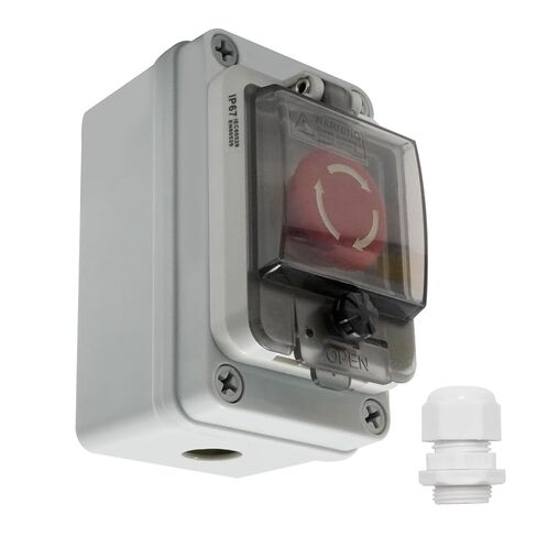 MDEOOSKY IP67 660V 10A زر إيقاف الطوارئ مع صندوق، مفتاح إيقاف الطوارئ E-Stop زر الضغط صندوق مقاوم للماء، استبدال للاستخدام الخارجي in Saudi Arabia
