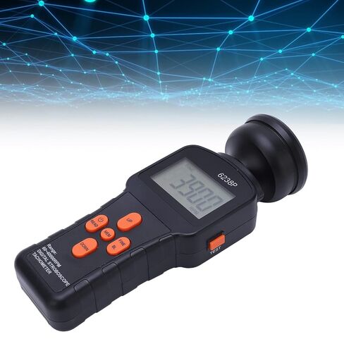 Stroboscope Tachometer, 6238P Portable Large LCD Handheld Digital Stroboscope Flash Tachometer Revolution Meter in Kuwait