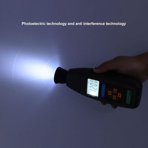 مقياس سرعة الدوران الكهروضوئي الرقمي ستروبوسكوب DT2239B، مقياس ثورة غير فلاش، أدوات كهربائية محمولة مع شاشة LCD بإضاءة خلفية لقياس السرعة in Kuwait