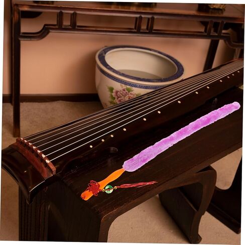 Professional Guzheng Cleaning Brush Long Handle Rabbit Hair Instrument Brush for Guqin Maintenance Random Color in Saudi Arabia