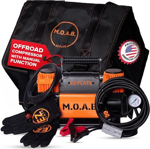 EZ Flate M.O.A.B. ضاغط الهواء المزدوج لسيارات 4x4 على الطرق in Kuwait