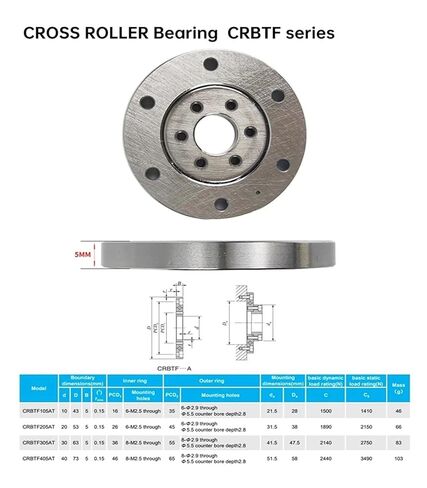 1 قطعة CRBTF105A P5 10X43X5mm رقيقة الجدار الدقة الصليب أسطواني محامل روبوت المشتركة in Kuwait