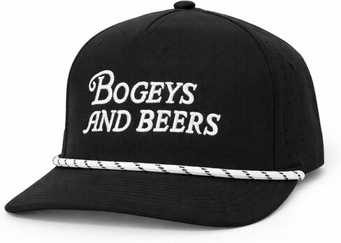 Bogeys and Beers Cooling Performance Golf Hat | قابل للتعديل وذات التنفس | قبعة غولف مضحكة سوداء in Saudi Arabia