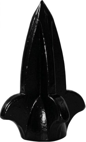 KastLite Black Polycarbonate Finial | 5" Tall with a 3.25" Base | Decorative Finial for Lamp Post Fixtures | Colonial Style | Manufactured by Crown Plastics in Kuwait