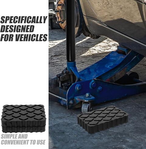 2Pcs Rv Jack Blocks Non-Slip Rubber Anti-Vibration Floor Jack Pads for Car Lift Trailer Stabilizer Camper Stand Pads 4.72X3.14X0.90In in Saudi Arabia