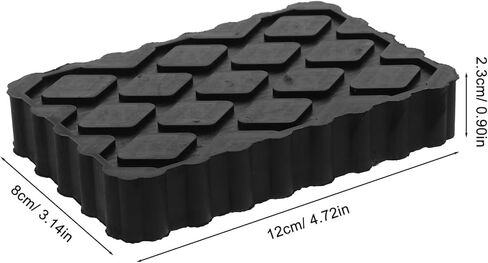 2Pcs Rv Jack Blocks Non-Slip Rubber Anti-Vibration Floor Jack Pads for Car Lift Trailer Stabilizer Camper Stand Pads 4.72X3.14X0.90In in Saudi Arabia