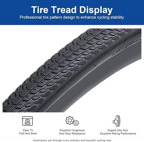 700x32C (32-622) Bike Tire 700C Bicycle tire Suitable for 700 x 32C City/Road Folding Replacement Bike Tire (Single) in Saudi Arabia