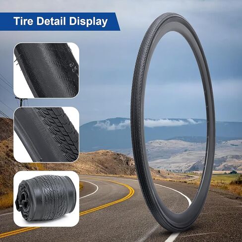 700x32C (32-622) Bike Tire 700C Bicycle tire Suitable for 700 x 32C City/Road Folding Replacement Bike Tire (Single) in Saudi Arabia