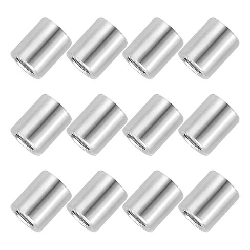 PATIKIL 12 Pcs Stainless Steel Spacers, 10mm ID x 12mm OD x 10mm Height 304 Stainless Steel Bushing Screw Standoff Unthreaded Round Spacer for 3/8" M10 Screws Bolts Nuts in Saudi Arabia