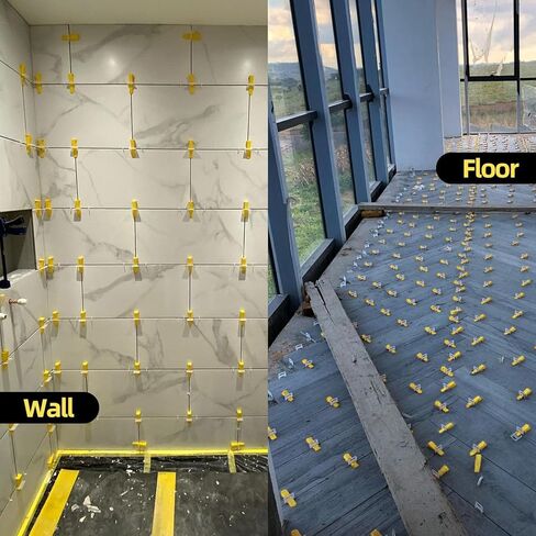 فواصل نظام تسوية البلاط 1/16 بوصة، 2000 قطعة مجموعة مشابك تسوية البلاط تمنع فواصل تسوية البلاط من أجل تركيب بلاط السيراميك والحجر الاحترافي (1/16 بوصة، 2000) in Kuwait
