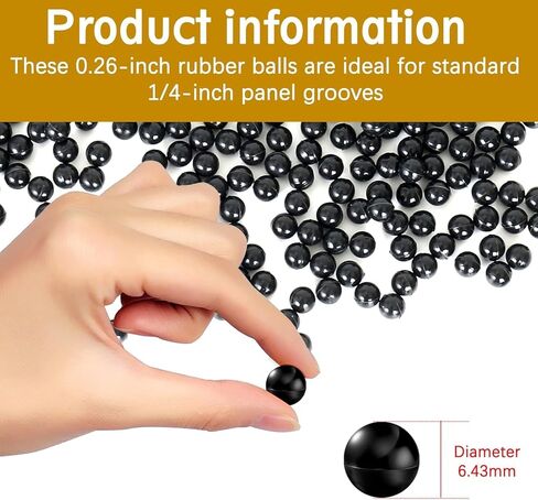كرات مساحة لأبواب الخزانات المرتفعة، 1000 قطعة من الفواصل الكروية المطاطية تناسب أخدود 1/4 بوصة في قضبان وأبواب الخزانة، تحافظ على ألواح الأبواب الخشبية من التحرك حول التأرجح وإيقاف الخشخشة in Kuwait