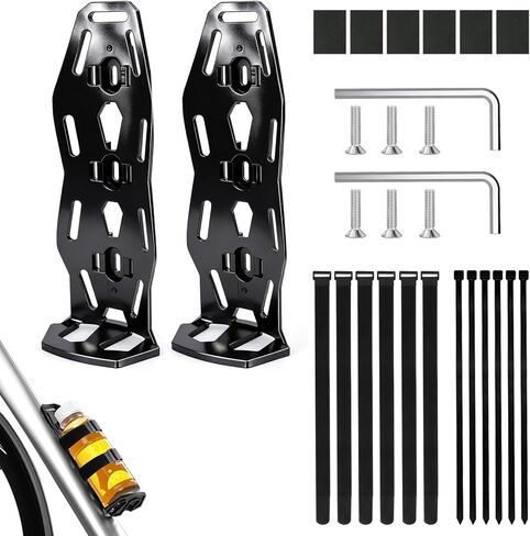Bike Water Bottle Holder, 2 Pack Bike Front Fork Cage Multifunctional Water Bottle Cage for Outdoor Cycling, 9.1x3.5in in Saudi Arabia