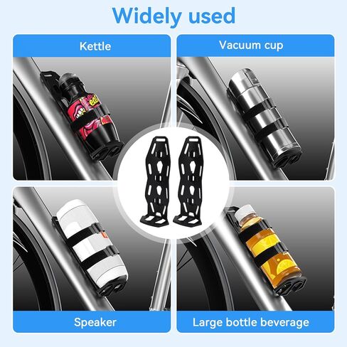 Bike Water Bottle Holder, 2 Pack Bike Front Fork Cage Multifunctional Water Bottle Cage for Outdoor Cycling, 9.1x3.5in in Saudi Arabia