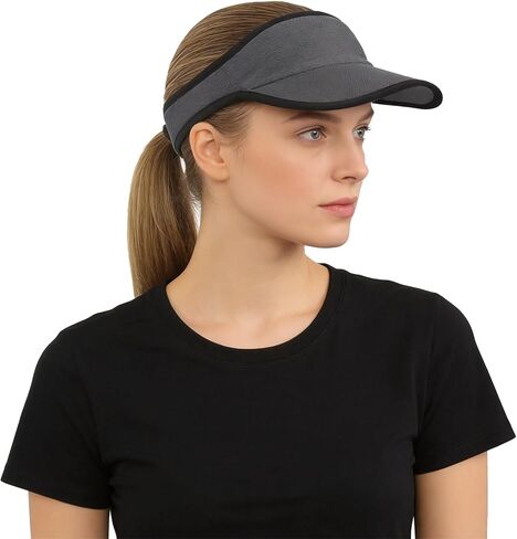 قناع رياضي للجنسين للجري والتنس والجولف، قبعة شمس صيفية - ناعمة قابلة للتمدد وخفيفة الوزن وقابلة للتعديل in Kuwait