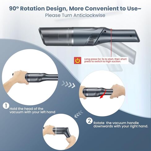 Handheld Vacuum Cleaner Cordless - Mini Car Vacuum Cleaner Rechargeable for Car XSL3.13Vacuum-US-042 in Saudi Arabia