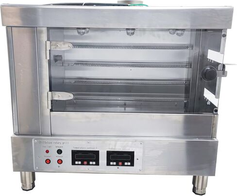 Electric Chicken Roaster Commercial Use Fully Automatic Rotating Chicken Roaster with Two Rollers 122°F - 572°F Automatic Rotation 220V in Saudi Arabia
