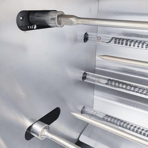 Electric Chicken Roaster Commercial Use Fully Automatic Rotating Chicken Roaster with Two Rollers 122°F - 572°F Automatic Rotation 220V in Saudi Arabia