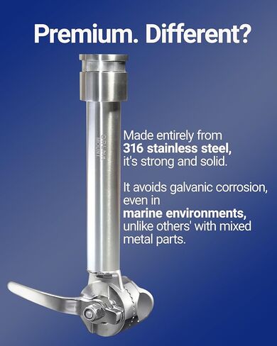 حامل السكك الحديدية القابل للتعديل من الدرجة البحرية لـ Starlink Mini يناسب القارب واليخت والمركب الشراعي ومجموعة تركيب RV (316 الفولاذ المقاوم للصدأ) ORLNK in Kuwait