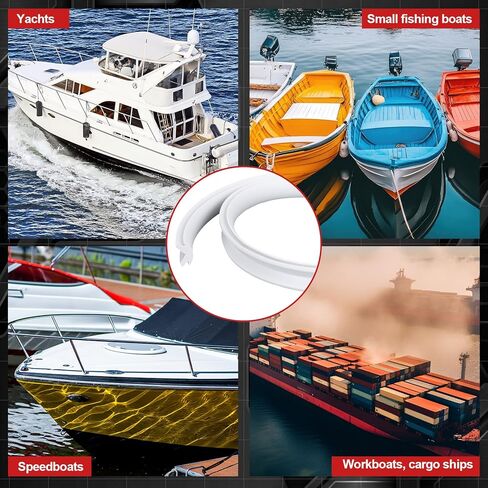 50 قدم الأبيض الفينيل فرك السكك الحديدية إدراج، 3/4 × 3/8 بوصة مرنة قارب فرك السكك الحديدية استبدال البحرية الصف PVC الوفير إدراج للقوارب قوارب الكاياك الطوافات in Saudi Arabia