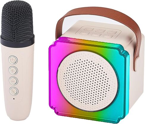 Mini Karaoke Machine for Kids and Adults,Portable Bluetooth Karaoke Machine with Wireless Microphone (Pink-1) in Saudi Arabia