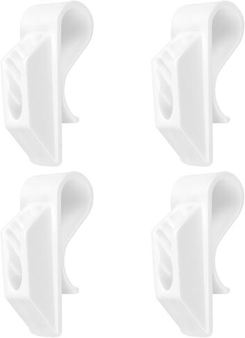 Boat Fender Hanger Adjuster Clips, Bumper Clips for 1" Round Boat Rails, Plastic Boat Bumper Clips for Rail, Quick Adjustable Boat Fender Hangers Hooks, White 4 Pack in Kuwait