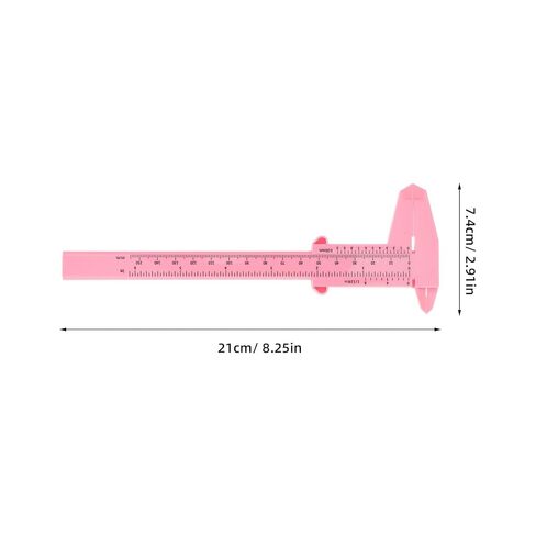 4pcs Portable Plastic Precision Caliper Set 6-inch 15cm Sliding Gauge with Metric and Inch Scale for Woodworking and Crafts, Pink in Saudi Arabia