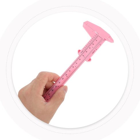 4pcs Portable Plastic Precision Caliper Set 6-inch 15cm Sliding Gauge with Metric and Inch Scale for Woodworking and Crafts, Pink in Saudi Arabia