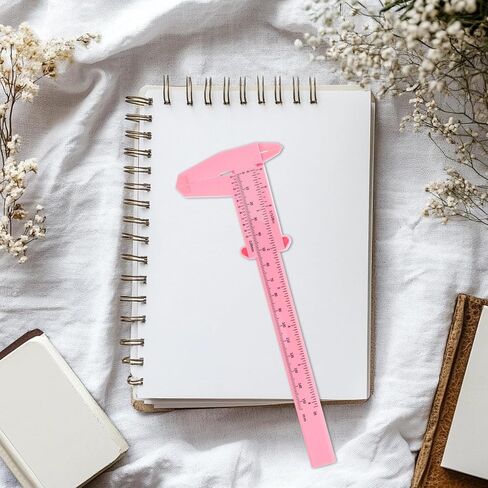 4pcs Portable Plastic Precision Caliper Set 6-inch 15cm Sliding Gauge with Metric and Inch Scale for Woodworking and Crafts, Pink in Saudi Arabia