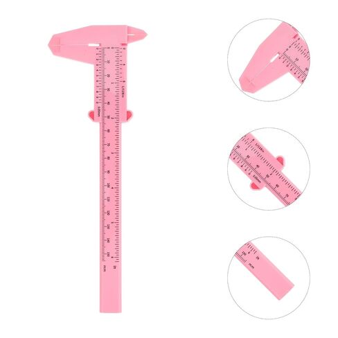 4pcs Portable Plastic Precision Caliper Set 6-inch 15cm Sliding Gauge with Metric and Inch Scale for Woodworking and Crafts, Pink in Saudi Arabia
