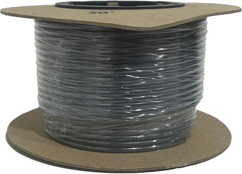 سلك الرصاص لحاجز الطيور - لفة نحاسية ملتوية احترافية بطول 50 قدمًا - مثالية لتركيب المسار المرن لصدمات الطيور - سلك مزدوج قياس 14 - سلك نحاسي معزول للهياكل الخارجية - أسود in Kuwait