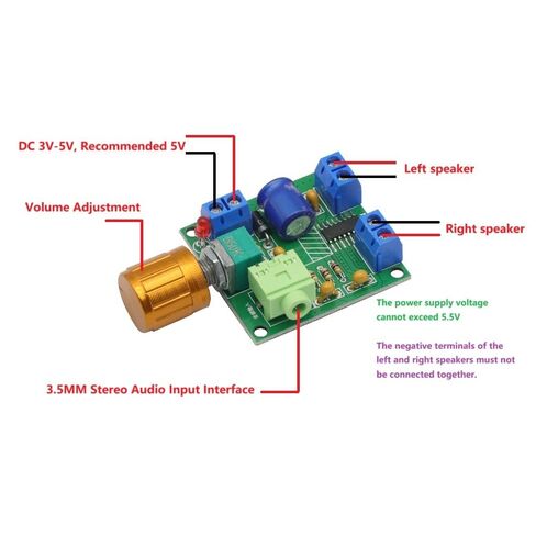 DC 3V-5V 6W + 6W Mini Audio Amplifier Board PAM8406 Digital Stereo Power Dual Channel Class D Amplifier Module for Audio Component amplifiers in Saudi Arabia