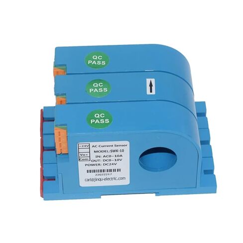 1PCS AC Current Transmitter Measuring AC0-50mA-1000A Hall Current Sensor 4-20mA 0-5V 10V 25mm Perforated AC Current Transducer(Output 0-10V,AC0-5A_Hole 25MM_DC12V) in Saudi Arabia
