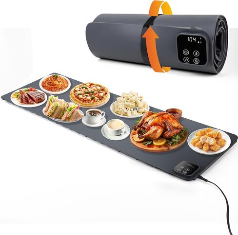 وسادة الاحترار المحمولة-7-Temp Electric Food Warmer (100-212 درجة فهرنهايت) ، تسخين سريع وحتى لتناول الغداء/العشاء ، مناسب لصندوق الغداء غير القابل للصدأ/السيراميك/الزجاج ، و 4 ساعات أوتوماتيكية قابلة للطي مضغوط in Kuwait