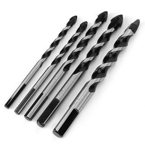 Restokki Ceramic Tile Center Drill Bit Set High Speed Steel Hole Drilling Tool DIY Wall, 5pcs in Saudi Arabia