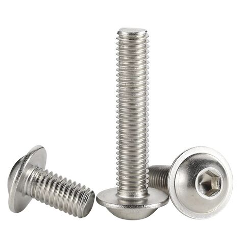 Mellewell M5-0.8 x 12mm Flanged Button Head Socket Cap Screw Bolts, Allen Socket Drive, Black Oxide Stainless Steel 304, Quantity 50 in Saudi Arabia