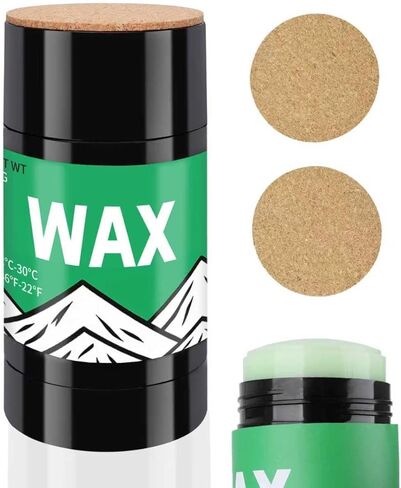 Rub On Ski and Snowboard Wax, 80G with 2 Cork Applicators, Universal Temperature, Portable Cross-Country in Kuwait