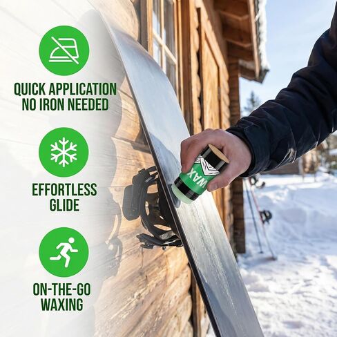 Rub On Ski and Snowboard Wax, 80G with 2 Cork Applicators, Universal Temperature, Portable Cross-Country in Kuwait