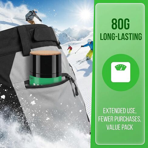Rub On Ski and Snowboard Wax, 80G with 2 Cork Applicators, Universal Temperature, Portable Cross-Country in Kuwait