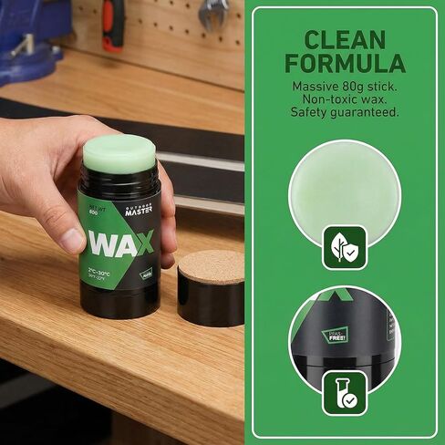 Rub On Ski and Snowboard Wax, 80G with 2 Cork Applicators, Universal Temperature, Portable Cross-Country in Kuwait