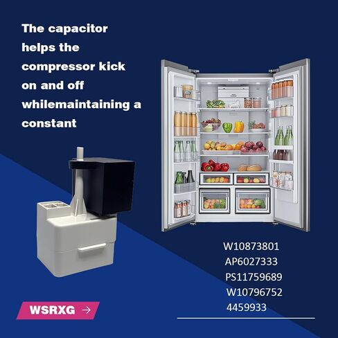 W10350564 2683570 مكثف ضاغط الثلاجة ، استبدال 2 حزمة ، بداية مستقرة وأداء طويل الأمد in Kuwait