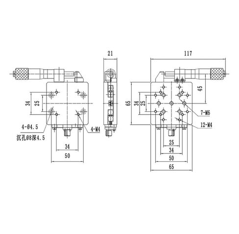 PT110-25-65CH Precision Manual Translation Platform in Kuwait