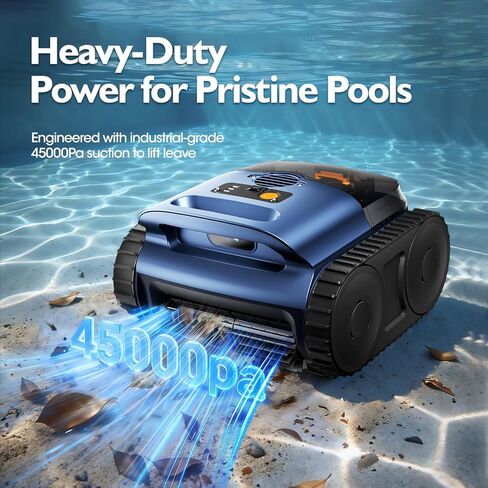 [2026 Release] Automatic Robotic Pool Vacuum for Inground & Above Ground Pools, Wall Climbing Pool Vacuum Cleaner, Cleans Floor, Walls, Waterline, Drain & Skimmer up to 2150 Sq. Ft., 190 Min in Saudi Arabia