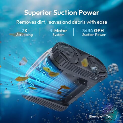 (ترقية 2026) Bubot 700 مكنسة حمام السباحة الروبوتية اللاسلكية لحمامات السباحة الداخلية، منظف حمام السباحة فوق الأرض مع التحكم في التطبيق والملاحة الذكية، تنظيف خط الماء على الحائط الأرضي، وقت تشغيل يصل إلى 210 دقيقة، أبيض in Kuwait