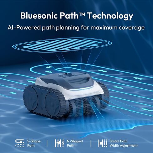 (ترقية 2026) Bubot 700 مكنسة حمام السباحة الروبوتية اللاسلكية لحمامات السباحة الداخلية، منظف حمام السباحة فوق الأرض مع التحكم في التطبيق والملاحة الذكية، تنظيف خط الماء على الحائط الأرضي، وقت تشغيل يصل إلى 210 دقيقة، أبيض in Kuwait